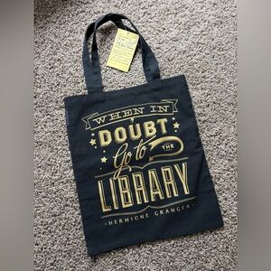 NWT Out Of Print When In Doubt Go To The Library Tote Bag Hermione Granger